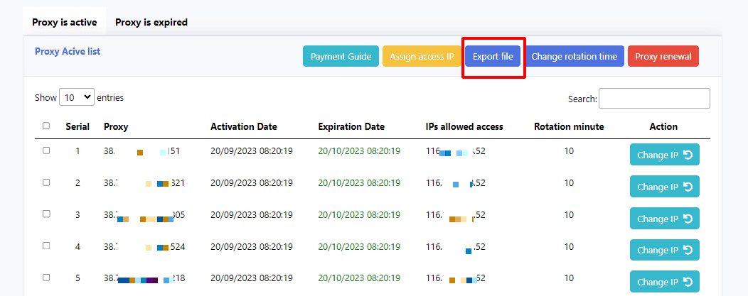 export proxy file - IPV6 proxy