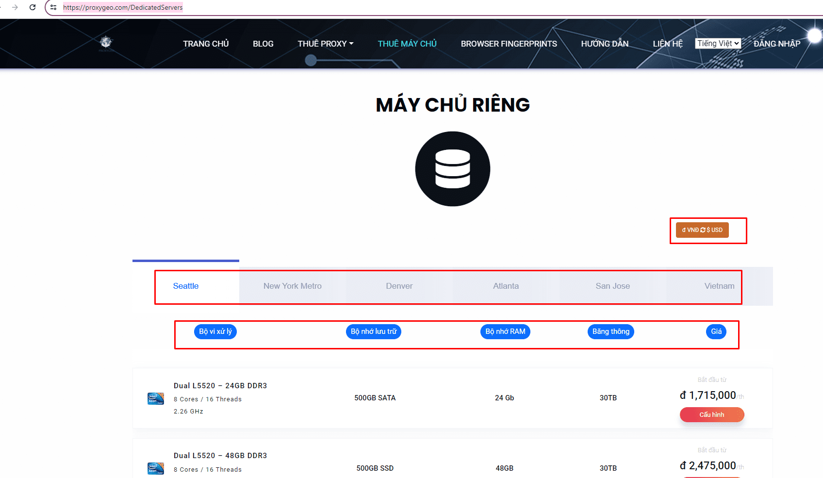 thuê máy chủ